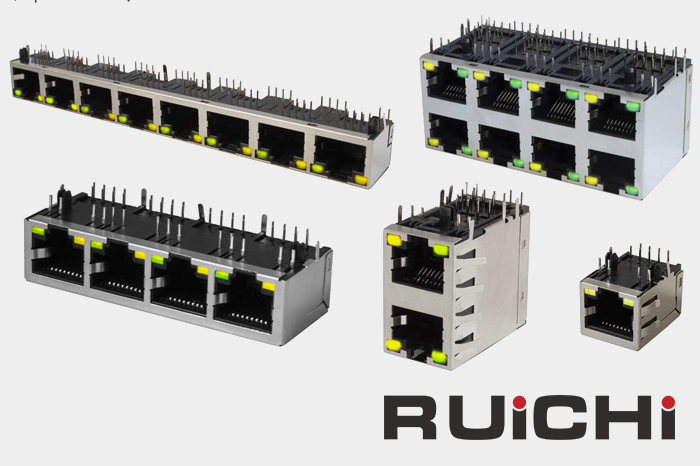 Новинки каталога! Разъемы RJ с LED-индикацией RUICHI!