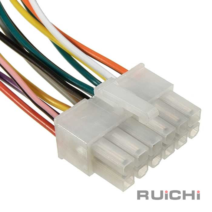 Межплатный кабель питания (вилка) типа Mini-Fit RUICHI 2x6, AWG20, 0,3 м