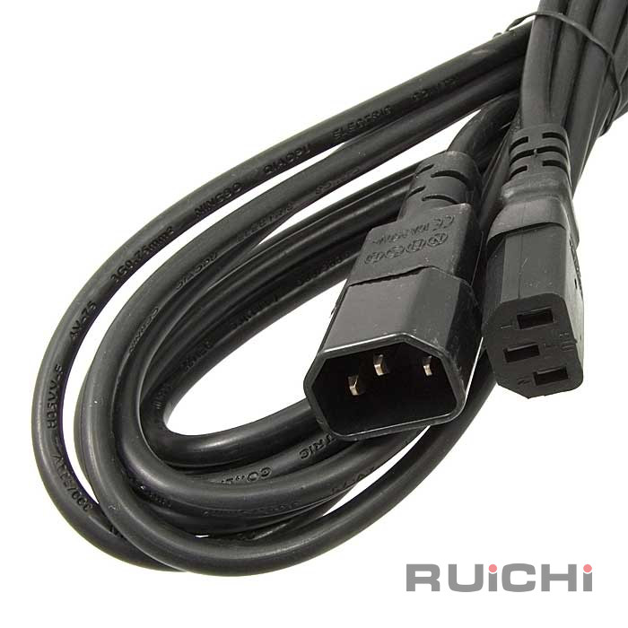 Шнур сетевой 3-х полюсный гнездо-вилка RUICHI SCZ, 5 м, 3х0.75 мм2