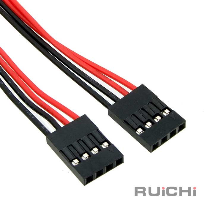 Межплатный кабель питания соединительный (розетка-розетка) RUICHI BLS-4, AWG26, с шагом 2,54 мм, 0.3 м
