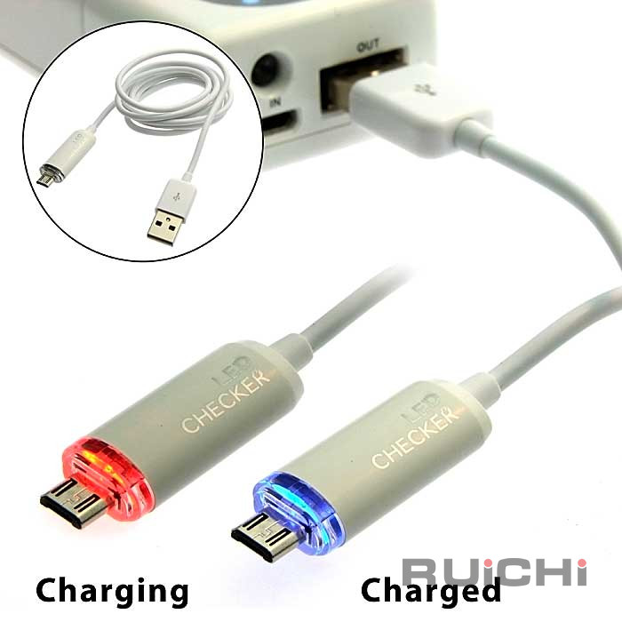 USB to MicroUSB Red/Blue LED cheker