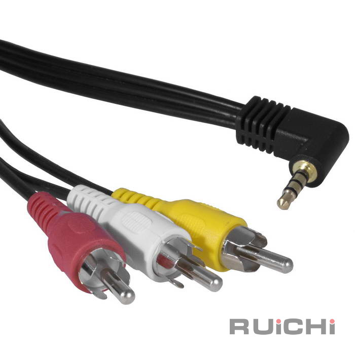 Аудио-видео шнур RUICHI Stereo 3,5 мм - 3 RCA, 1.5 м