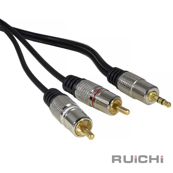 Аудио-видео шнур RUICHI Stereo 3,5 мм - 2 RCA, 3 м