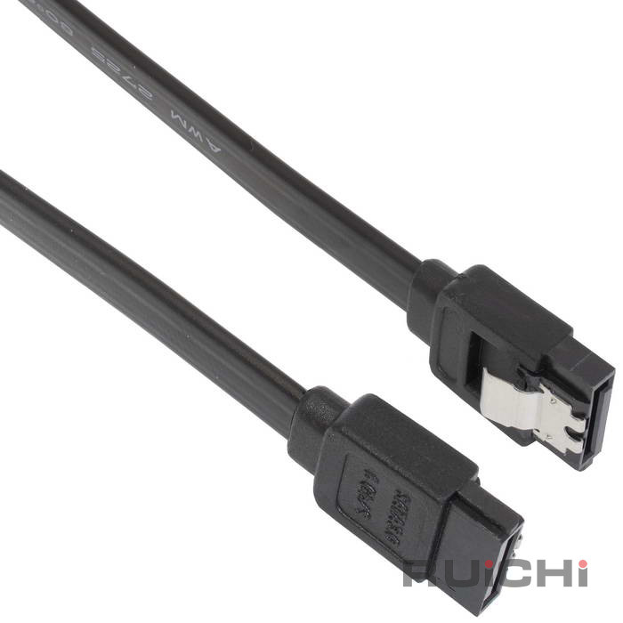 Кабель интерфейсный RUICHI SATA-DD-40-3.0-6GBPS, черный, SATA - SATA, 400 мм