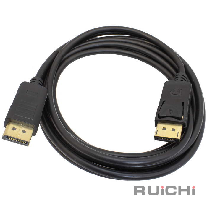 Кабель RUICHI DP-DP-3M, DisplayPort (m) (прямой) - DisplayPort (m) (прямой),  3м, черный