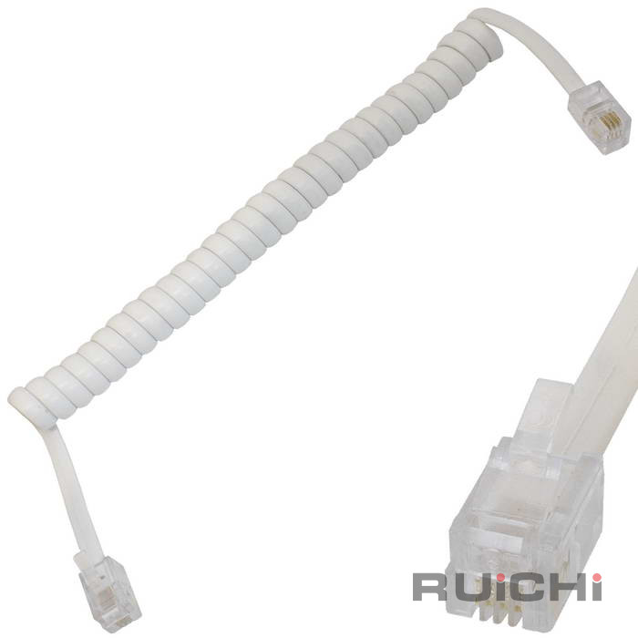Витой кабель RUICH RJ-10 (4P4C), длина 1 метр, белый