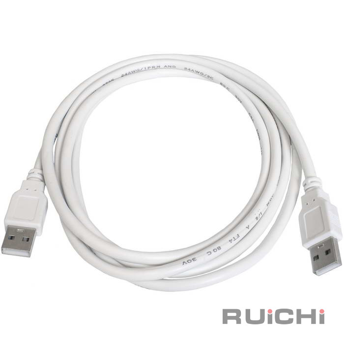 Компьютерный шнур RUICHI USB 2.0 A(m)-USB A(m), 1.8 м, белый
