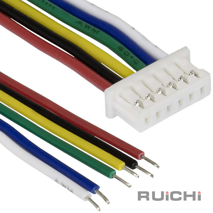 Разъём контактный RUICHI  SH 1,25mm 6pin 100mm F (гнездо) с 6 контактами  26AWG 10 см