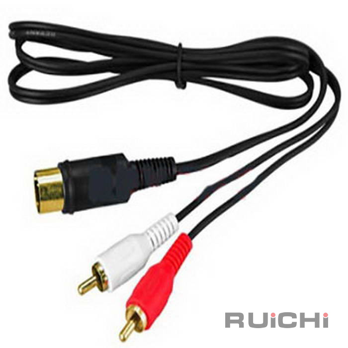 Аудио-видео шнур RUICHI DIN 5 Pin - 2 RCA, 1,5 м