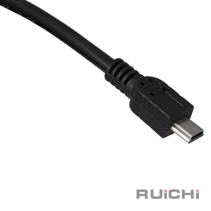 Компьютерный шнур RUICHI USB 2.0 A(m)-mini USB B(m), 1.8 м, чёрный