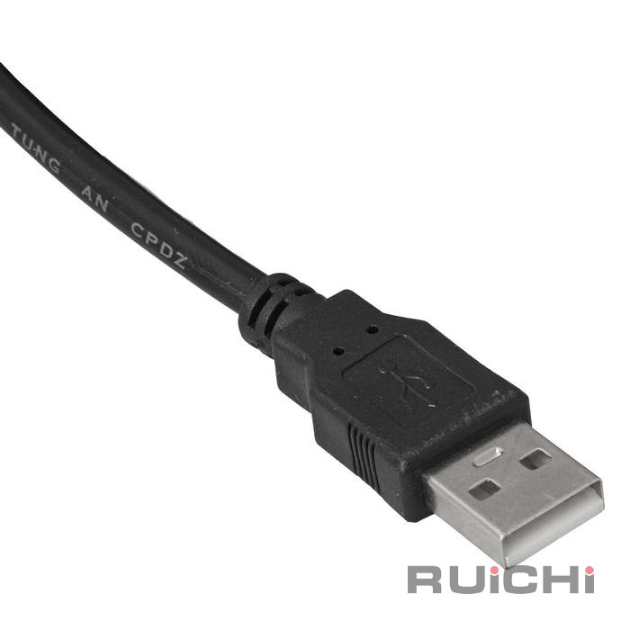 Компьютерный шнур RUICHI USB 2.0 A(m)-USB A(m), 1.8 м, чёрный