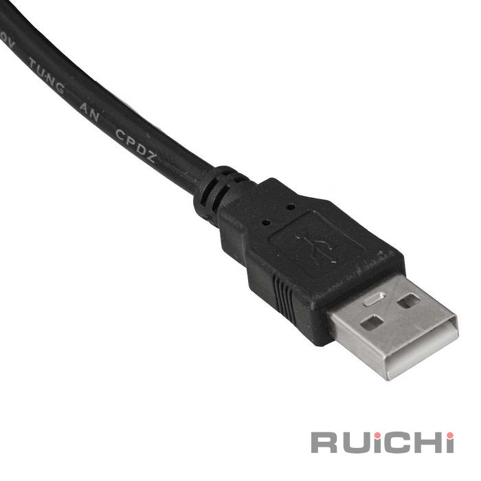 Компьютерный шнур RUICHI USB 2.0 A(m)-USB A(m), 1.8 м, чёрный