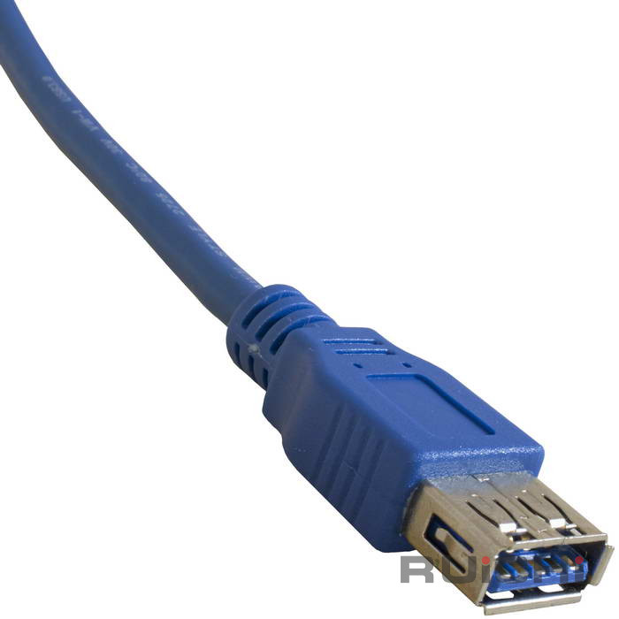 Компьютерный шнур RUICHI USB 3.0 A(m)-USB A(f), 1.8 м, чёрный