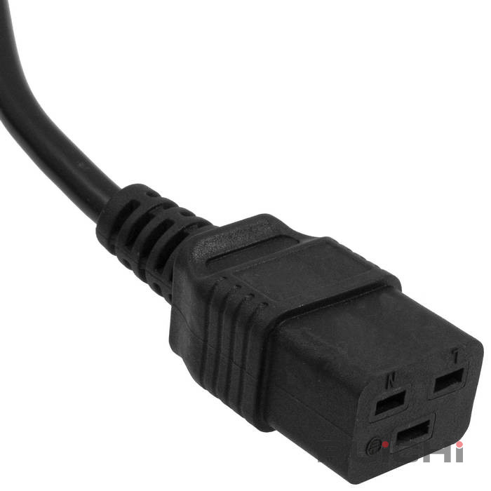 Шнур сетевой 3-х полюсный RUICHI SCZ, гнездо IEC C19 - вилка IEC C20, 3 м, 3x1.5 мм2