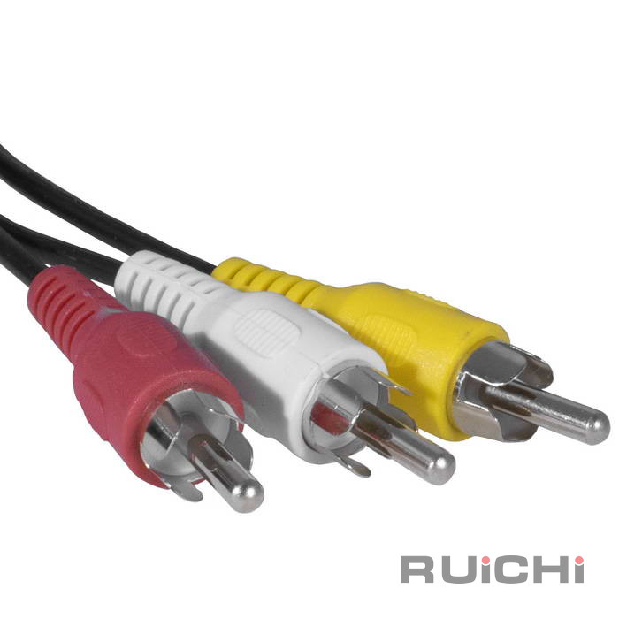 Аудио-видео шнур RUICHI Stereo 3,5 мм - 3 RCA, 1.5 м