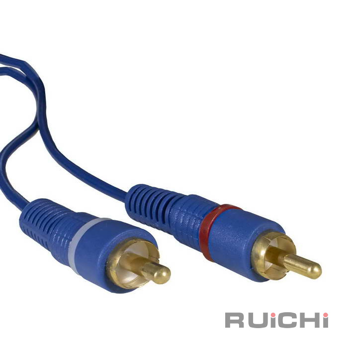 Аудио-видео шнур RUICHI 2 RCA - 2 RCA, 3 м, синий