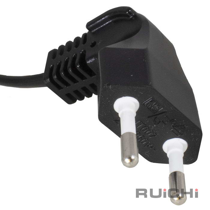 Удлинитель-шнур сетевой RUICHI Y001/ST2, розетка прямая-вилка угловая 90°, 2х0.5 мм2, 5 м,  черный