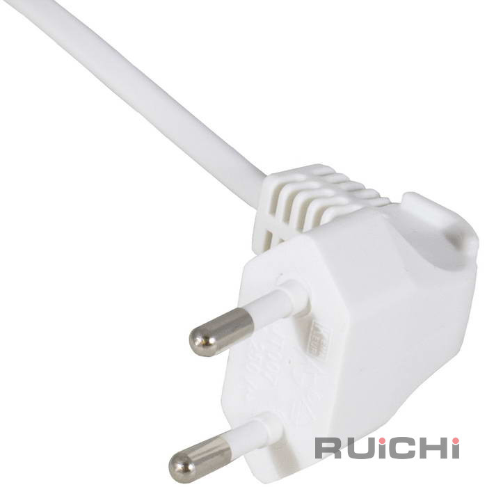 Удлинитель-шнур сетевой RUICHI Y001/ST2, розетка прямая-вилка угловая 90°, 2х0.5 мм2, 5 м,  белый