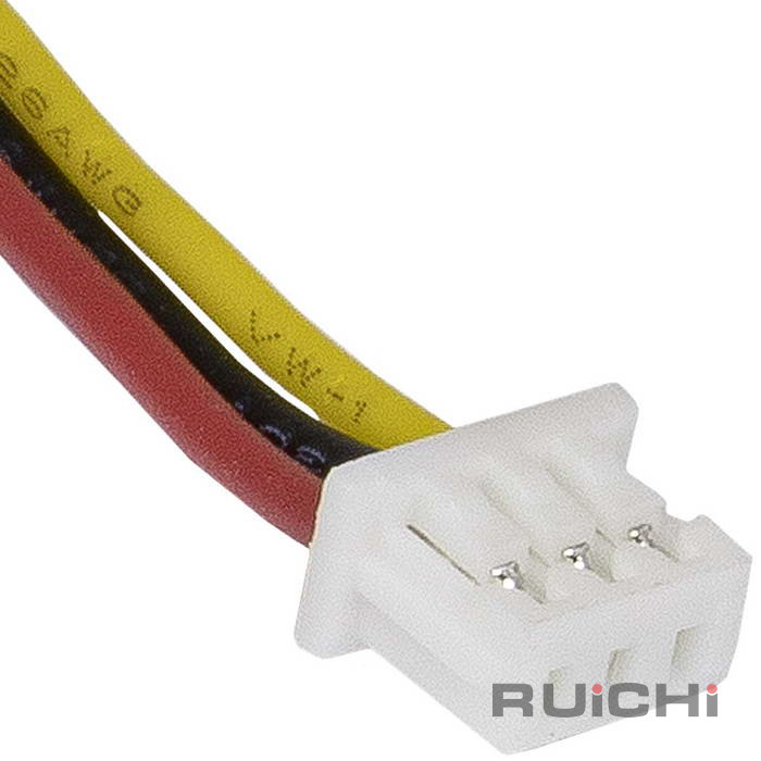 Разъём контактный RUICHI  SH 1,25mm 2pin 100mm F (гнездо)  с 3 контактами 26AWG 10 см