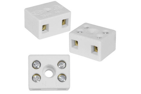 Клемма винтовая керамическая RUICHI КВК-2-10, для проводов сечением 10 ...