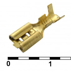 Клемма ножевая неизолированная F-типа RUICHI DJ622-D4.8A, 4.8 мм, латунь