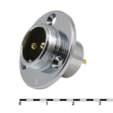 Разъём цилиндрический малогабаритный RUICHI GX18M-2E, 2 контакта