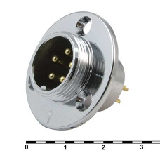 Разъём цилиндрический малогабаритный RUICHI GX18M-5E, 5 контактов