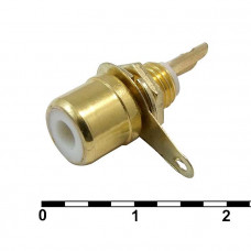 Разъём RCA RUICHI 7-0234W GOLD/RS-115G, 50 В