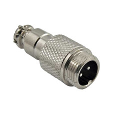 Разъём цилиндрический малогабаритный RUICHI GX12M-2, 2 контакта