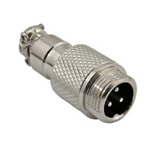 Разъём цилиндрический малогабаритный RUICHI GX12M-3, 3 контакта