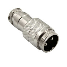 Разъём цилиндрический малогабаритный RUICHI GX16M-2, 2 контакта