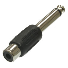 Переходной разъём SZC-0142/6.35 mono-RCA jack, прямой