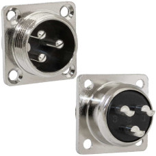 Разъём цилиндрический малогабаритный RUICHI GX16M-3F, 3 контакта