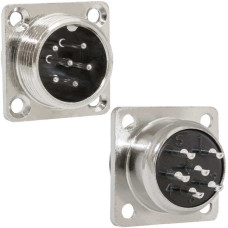 Разъём цилиндрический малогабаритный RUICHI GX16M-6F, 6 контактов