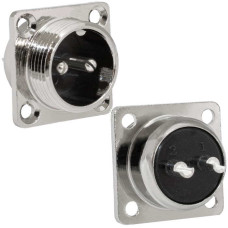 Разъём цилиндрический малогабаритный RUICHI GX16M-2F, 2 контакта