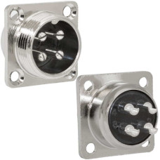 Разъём цилиндрический малогабаритный RUICHI GX16M-4F, 4 контакта