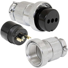 Разъём цилиндрический малогабаритный RUICHI GX25M-2A, 2 контакта