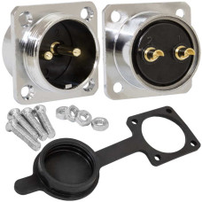 Разъём цилиндрический малогабаритный RUICHI GX25M-2H, 2 контакта