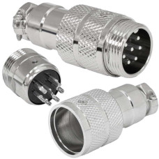 Разъём цилиндрический малогабаритный RUICHI GX16M-7, 7 контактов