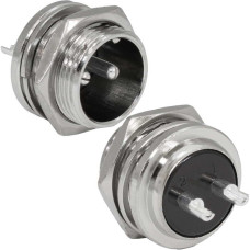 Разъём цилиндрический малогабаритный RUICHI GX16M-2C, 2 контакта