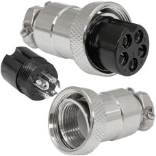 Разъём цилиндрический малогабаритный RUICHI GX20M-5A, 5 контактов