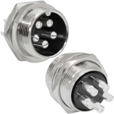 Разъём цилиндрический малогабаритный RUICHI GX20M-5B, 5 контактов