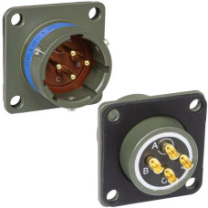 Разъём быстроразъёмный, блочная часть, вилка, с байонетным соединением RUICHI SR18-12E-12-4PN, серия I, 4 контакта